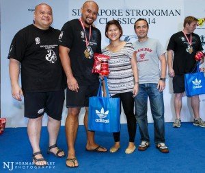 Prize Giving at Singapore Strongman Classic 2014